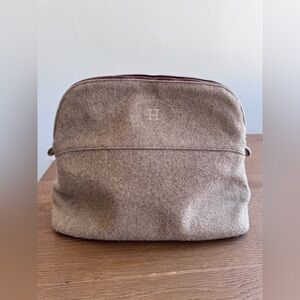 Hermes Beige taupe Wool Toiletry Bag